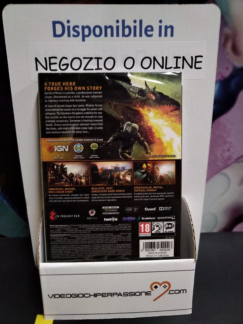 THE WITCHER 2: ASSASSINS OF KINGS ENHANCED EDITION PC EDIZIONE EUROPEA MULTILINGUA ITALIANO