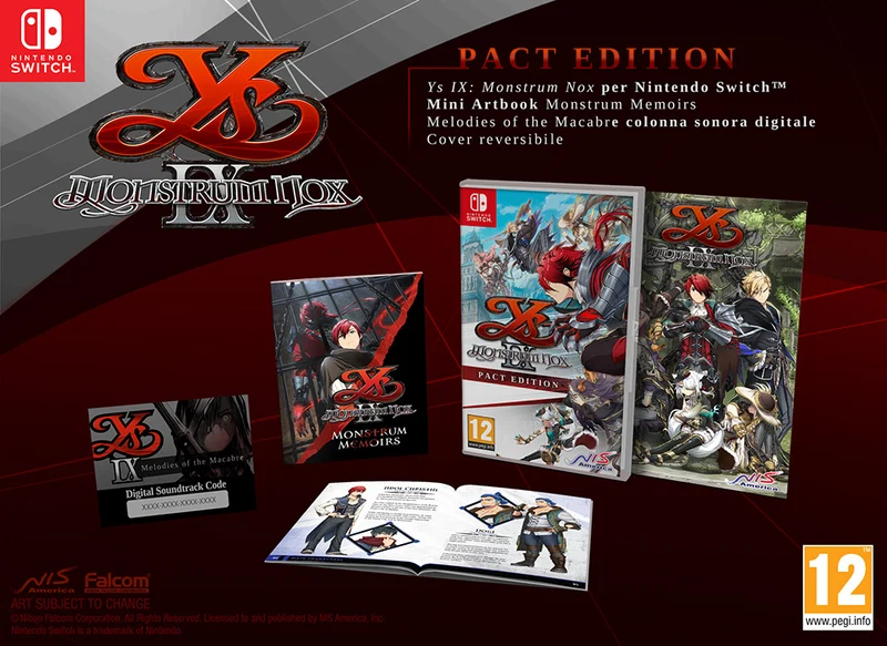 Ys IX: Monstrum Nox - Pact Edition Nintendo Switch Edizione Europea