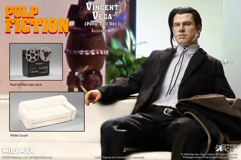 Pulp Fiction Vincent Vega 2.0 (Pony Tail) Deluxe Version 30 cm PRE-ORDER INIZIO 10/2021