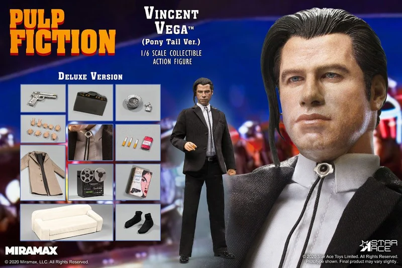 Pulp Fiction Vincent Vega 2.0 (Pony Tail) Deluxe Version 30 cm PRE-ORDER INIZIO 10/2021