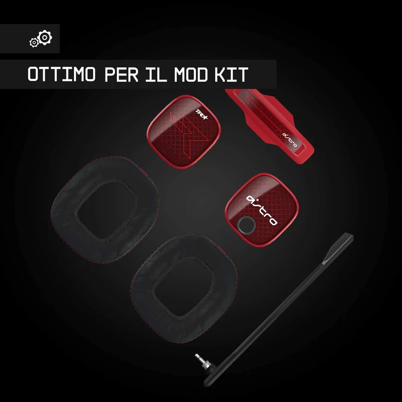 ASTRO Gaming A40 TR Cuffie Gaming Cablate + MixAmp Pro TR, 4 Gen, ASTRO Audio V2, Dolby Audio, Gioco/Voce per Xbox Series X|S, Xbox One, PC, Nero/Rosso