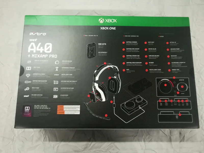 ASTRO Gaming A40 TR Cuffie Gaming Cablate + MixAmp Pro TR, 4 Gen, ASTRO Audio V2, Dolby Audio, Gioco/Voce per Xbox Series X|S, Xbox One, PC, Nero/Rosso