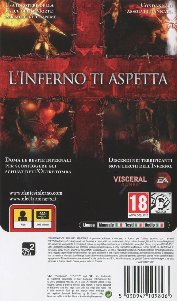 Dante's Inferno PSP Edizione Italiana