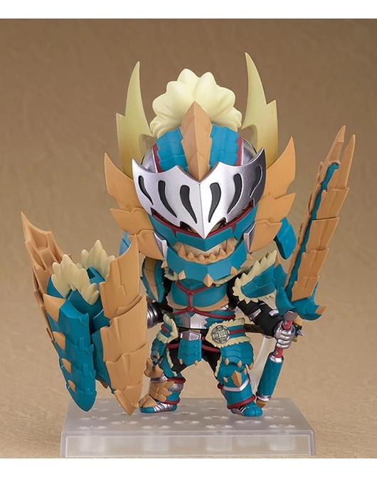 Monster Hunter World Iceborne Nendoroid Action Figure Hunter Male Zinogre Alpha Armor 10 cm