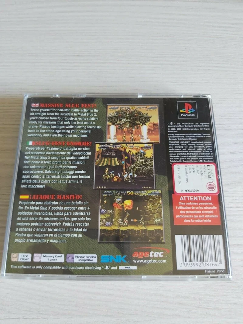 METAL SLUG X PS1(versione europea)