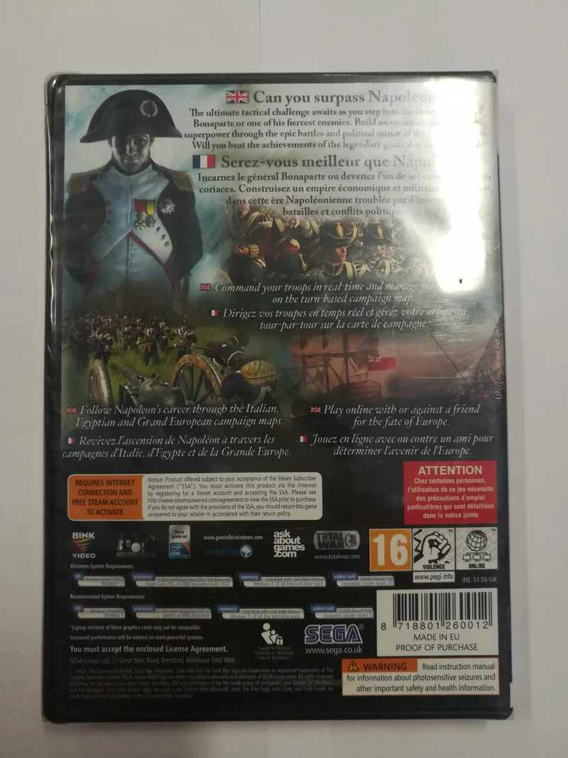 NAPOLEON TOTAL WAR GOLD EDITION PC (versione europea)