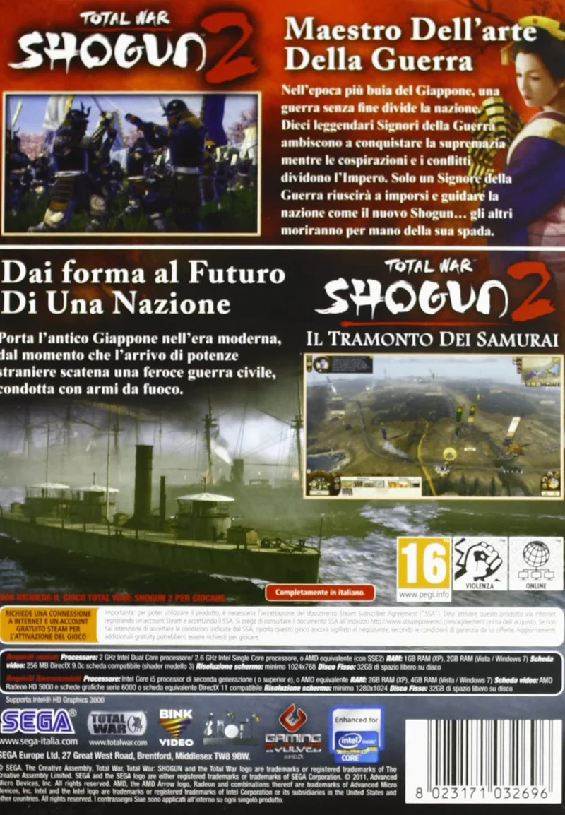TOTAL WAR SHOGUN 2-IL TRAMONTO DEI SAMURAI-TWIN PACK-PC (versione italiana)