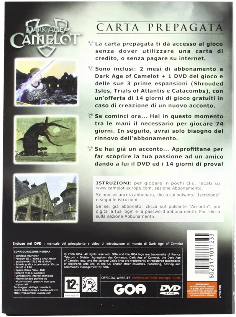 DARK AGE OF CAMELOT DARKNESS RISING PC (versione italiana)