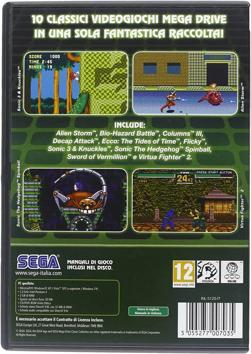 SEGA MEGA DRIVE CLASSIC COLLECTION: VOLUME 3 PC (versione italiana)