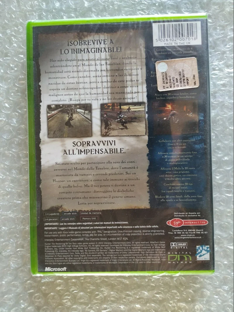 HUNTER THE RECKONING XBOX (versione italiana)