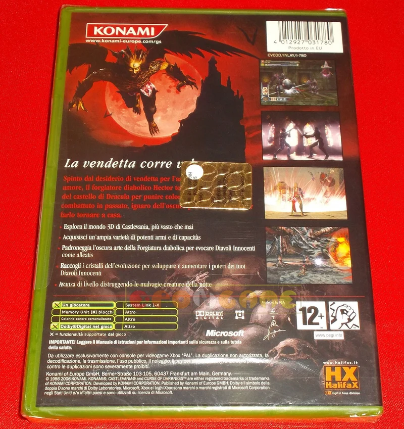 CASTLEVANIA CURSE OF DARKNESS XBOX (versione italiana)