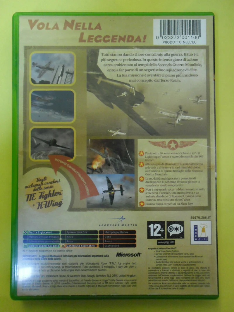 SECRET WEAPONS OVER NORMANDY XBOX (versione italiana)