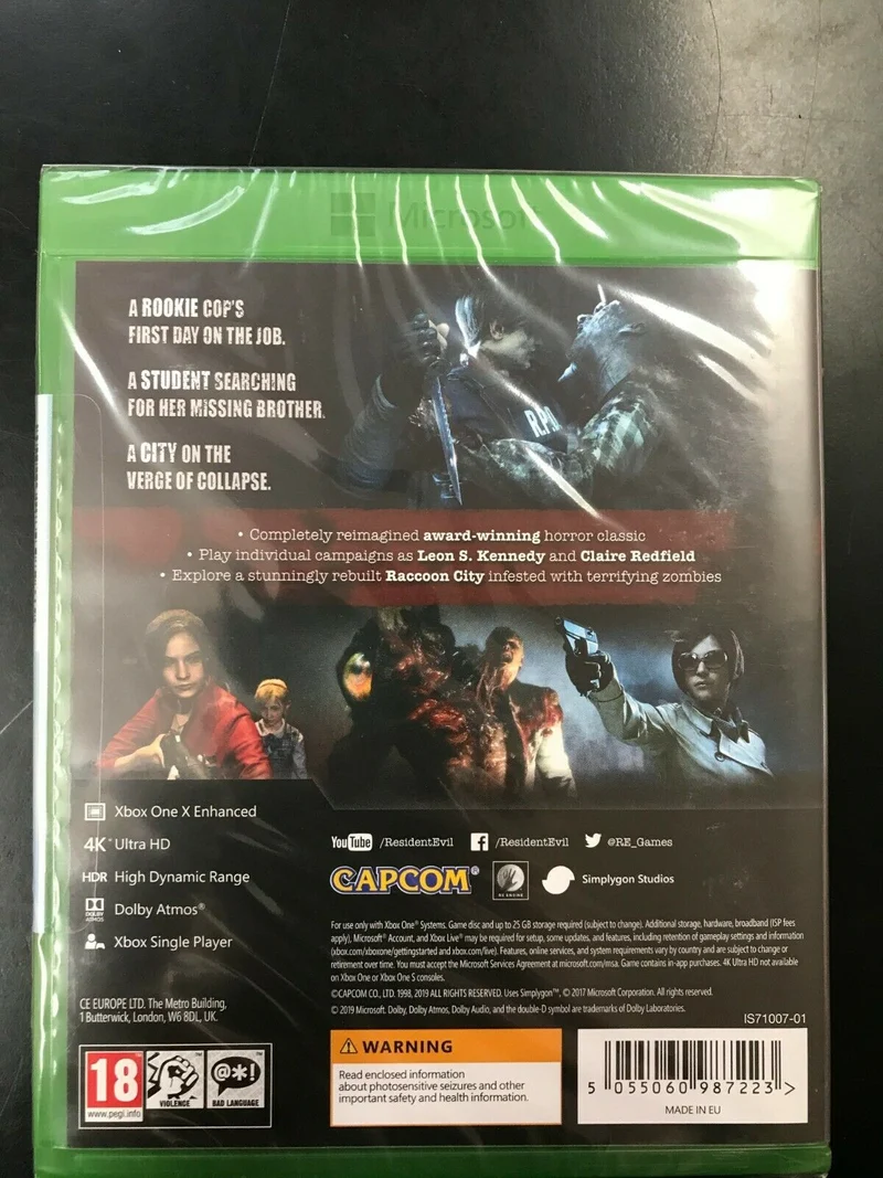 RESIDENT EVIL 2 XBOX ONE (versione inglese)