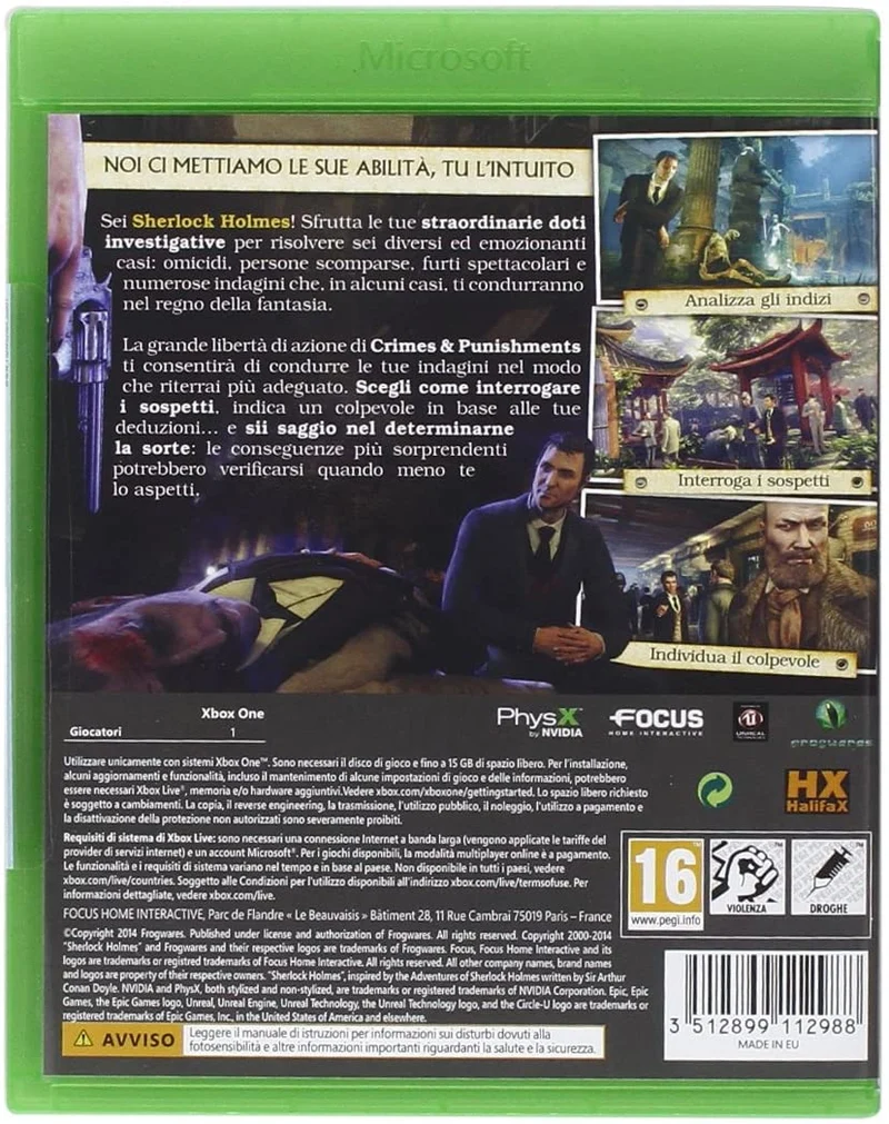 CRIMES & PUNISHMENTS SHERLOCK HOLMES XBOX ONE (versione italiana)