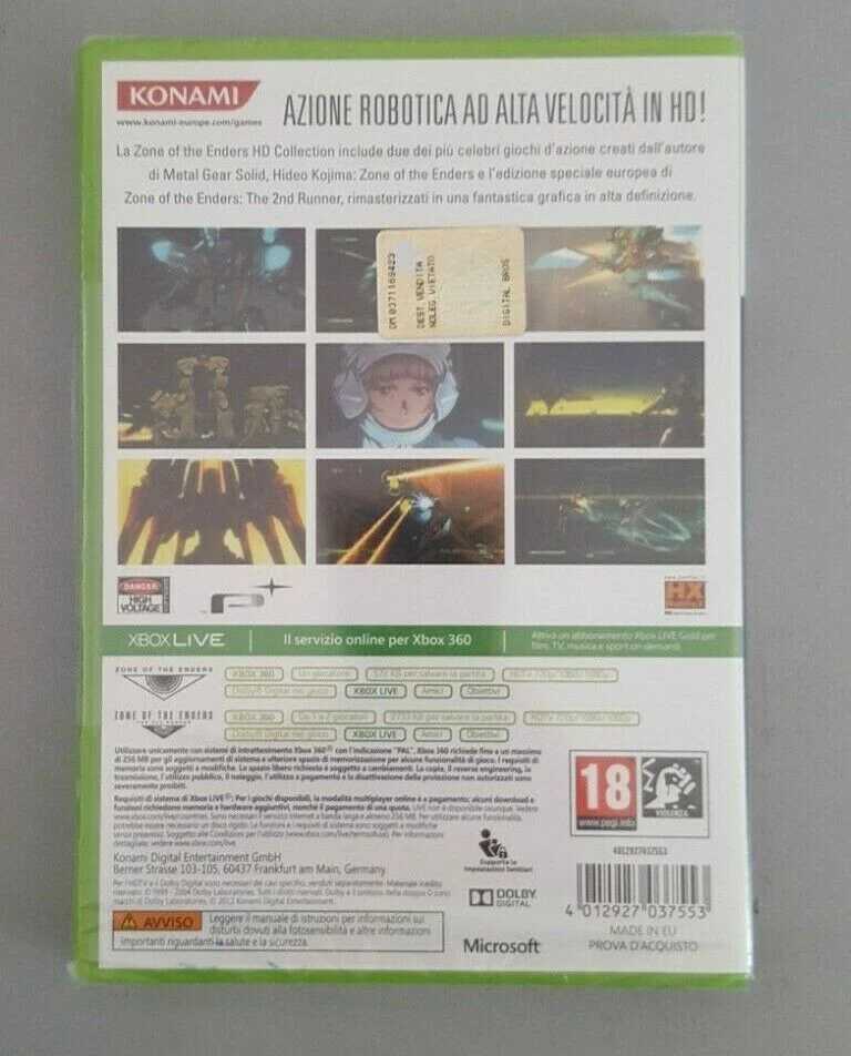 ZONE OF THE ENDERS HD COLLECTION XBOX 360 EDIZIONE ITALIANA