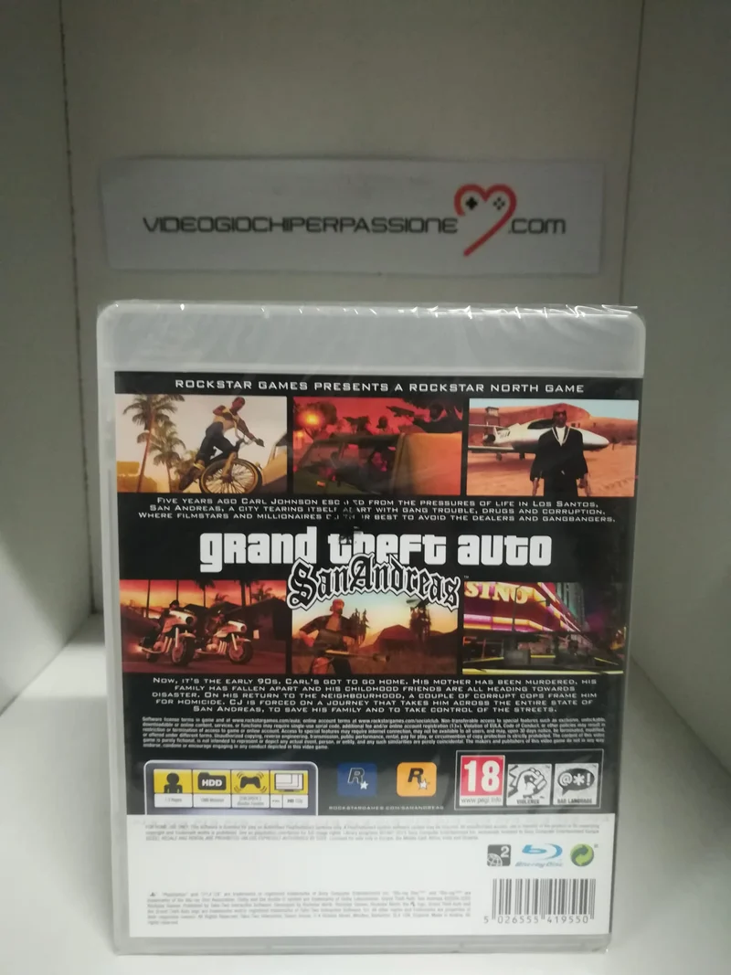 GTA SAN ANDREAS PLAYSTATION 3 EDIZIONE REGNO UNITO