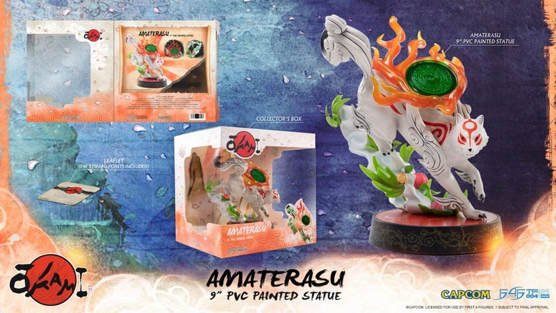 OKAMI FIGURE AMATERASU 9" PVC PAINTED STATUE
