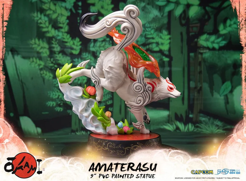OKAMI FIGURE AMATERASU 9" PVC PAINTED STATUE
