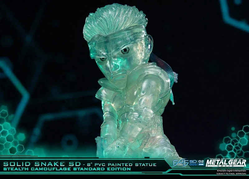 SOLID SNAKE SD STEALTH CAMOUFLAGE 8"PVC PAINTED STATUE