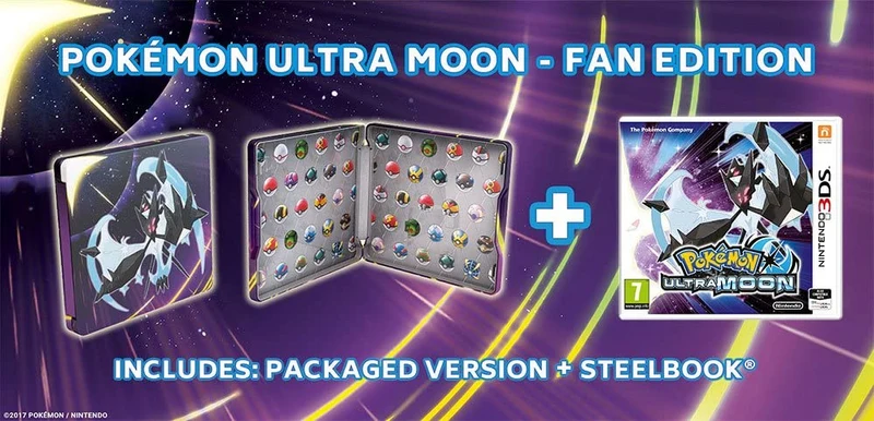 POKEMON ULTRAMOON FAN EDITION NINTENDO 3DS EDIZIONE EUROPEA MULTILINGUA ITALIANO
