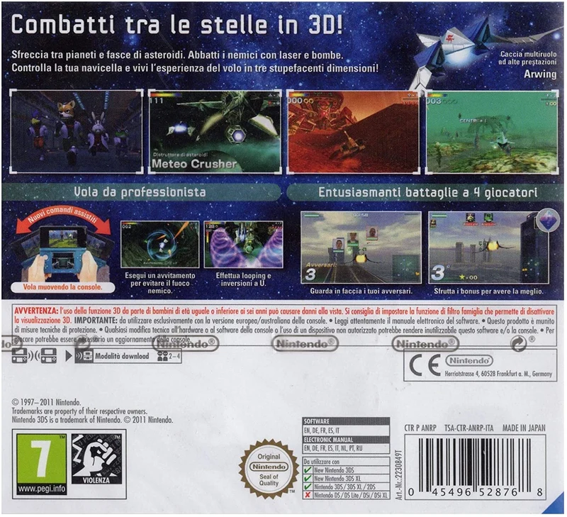 STARFOX 64 3D SELECTS NINTENDO 3DS EDIZIONE ITALIANA