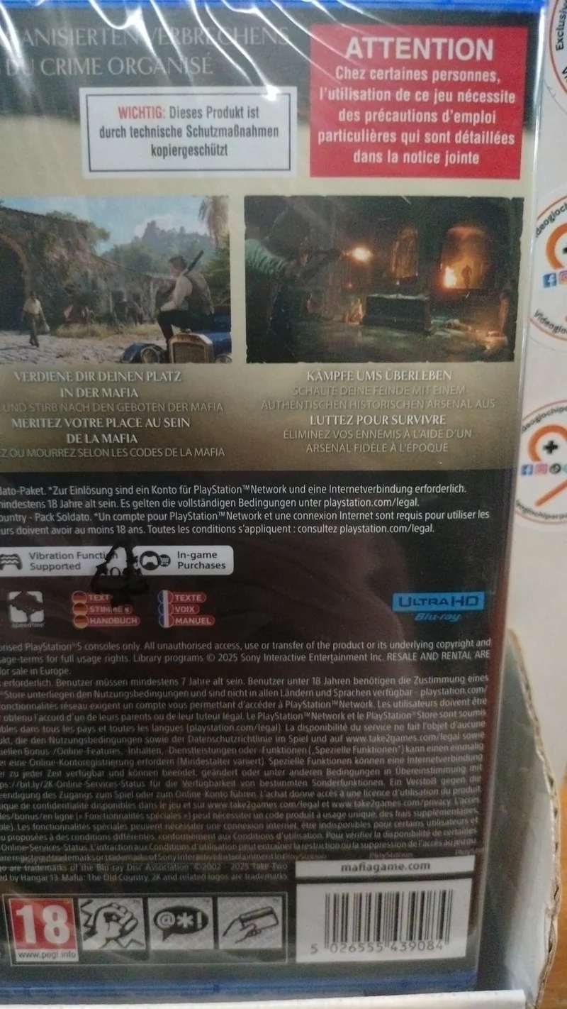 Mafia Terra Madre - The Old Country - Playstation 5 Edizione Europea