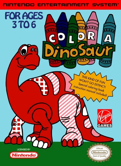 Color A Dinosaur - Nintendo NES