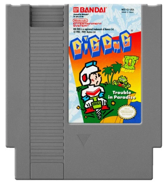 Dig Dug II Trouble in Paradise - Nintendo NES