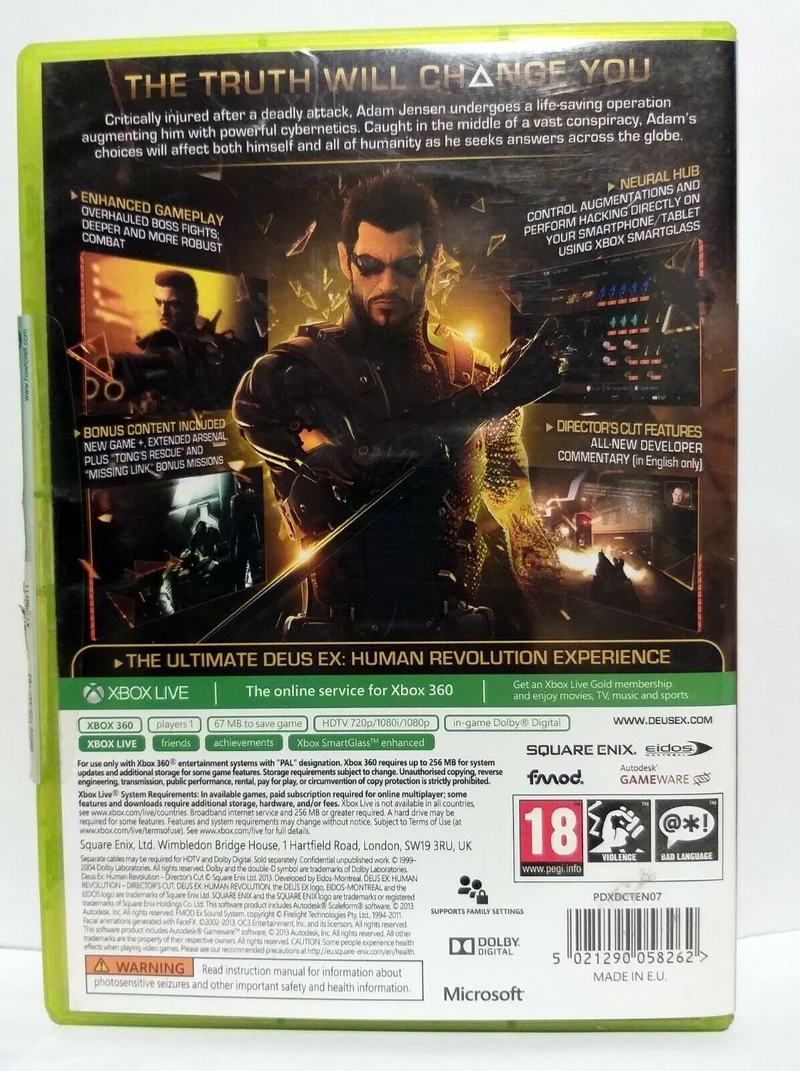 DEUS EX : HUMAN REVOLUTION - DIRECTOR'S CUT XBOX 360