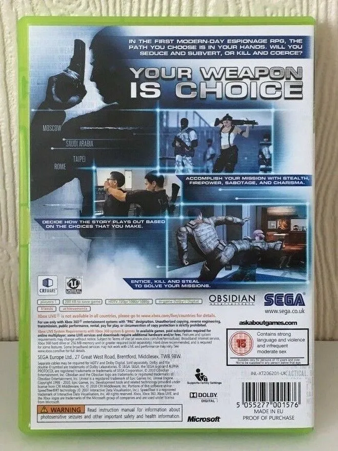ALPHA PROTOCOL THE ESPIONAGE RPG XBOX 360 (testo e video in italiano)