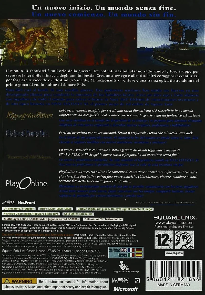 FINAL FANTASY XI-2007 EDITION XBOX 360 (versione italiana)