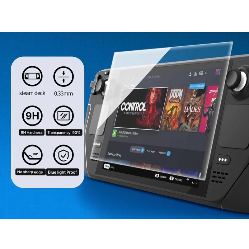IINE Screen Tempered Glass For Steam Deck / Steam Deck OLED