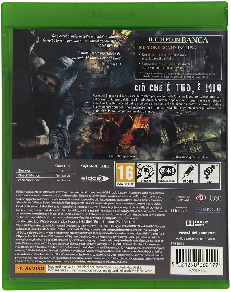 THIEF XBOX ONE EDIZIONE ITALIANA