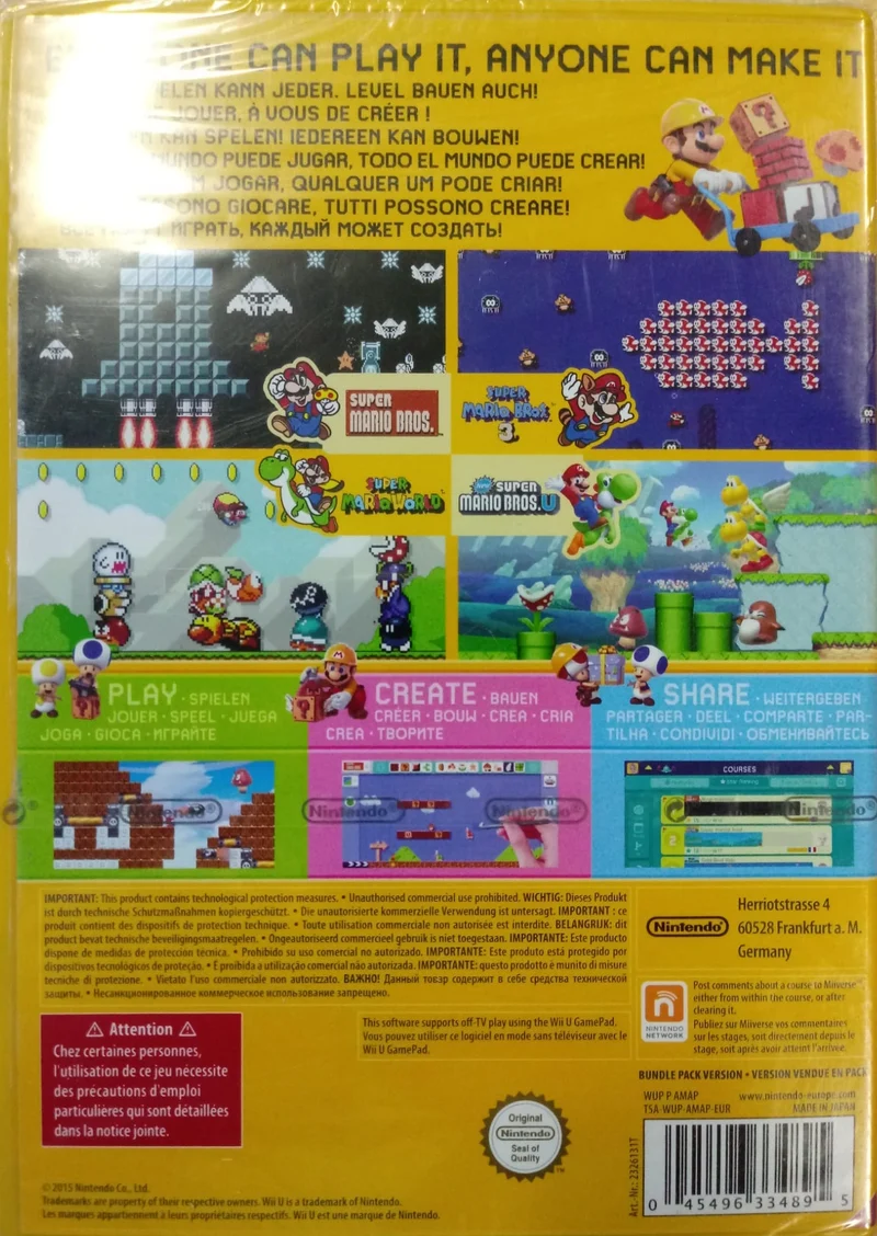 SUPER MARIO MAKER NINTENDO WII U EDIZIONE REGNO UNITO