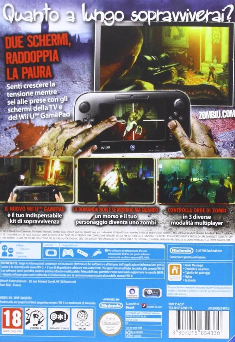 ZOMBI U NINTENDO WII U EDIZIONE ITALIANA