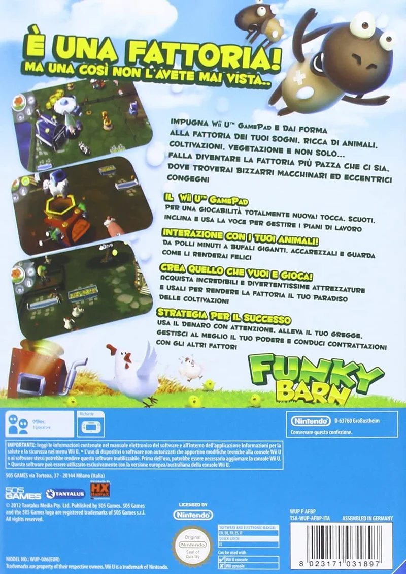 FUNKY BARN NINTENDO WII U EDIZIONE ITALIANA