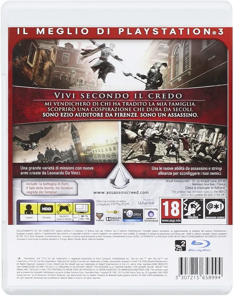 ASSASSIN'S CREED II PS3 (versione italiana)ESSENTIALS