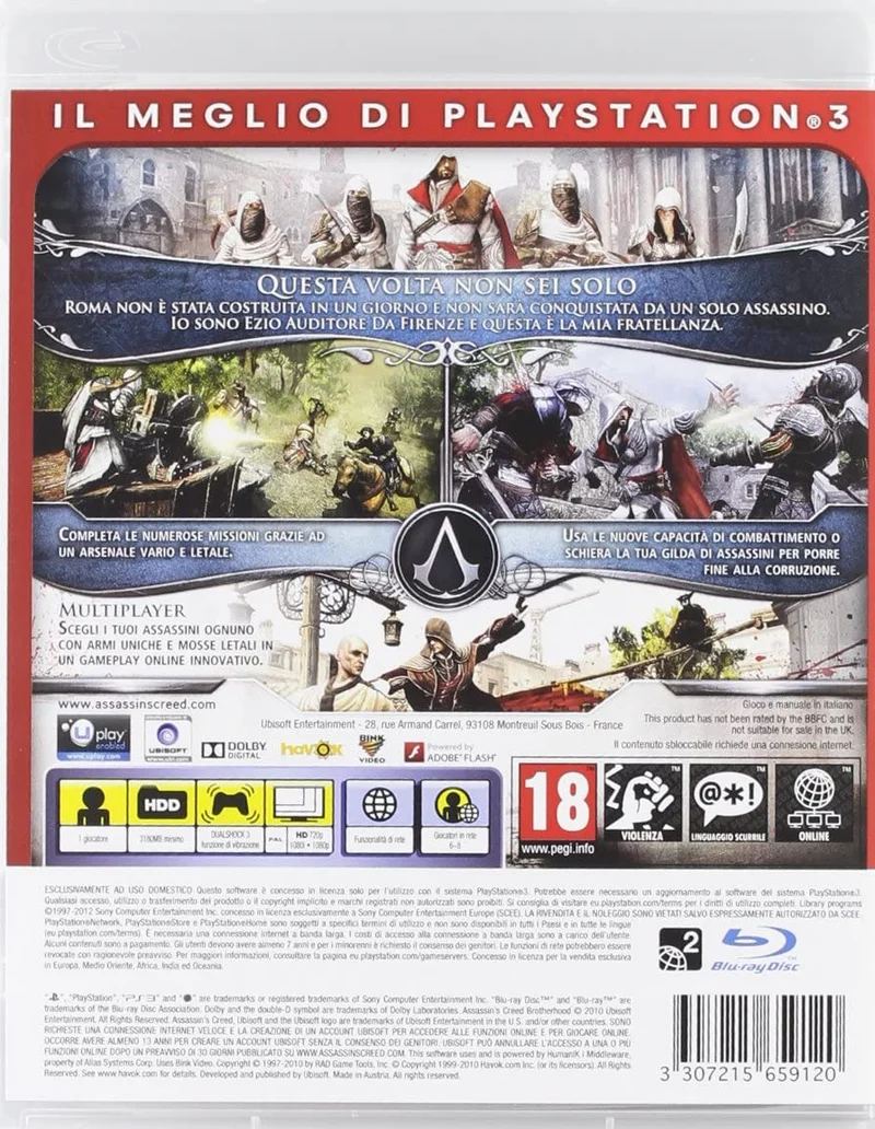 ASSASSIN'S CREED BROTHERHOOD PS3 (versione italiana)