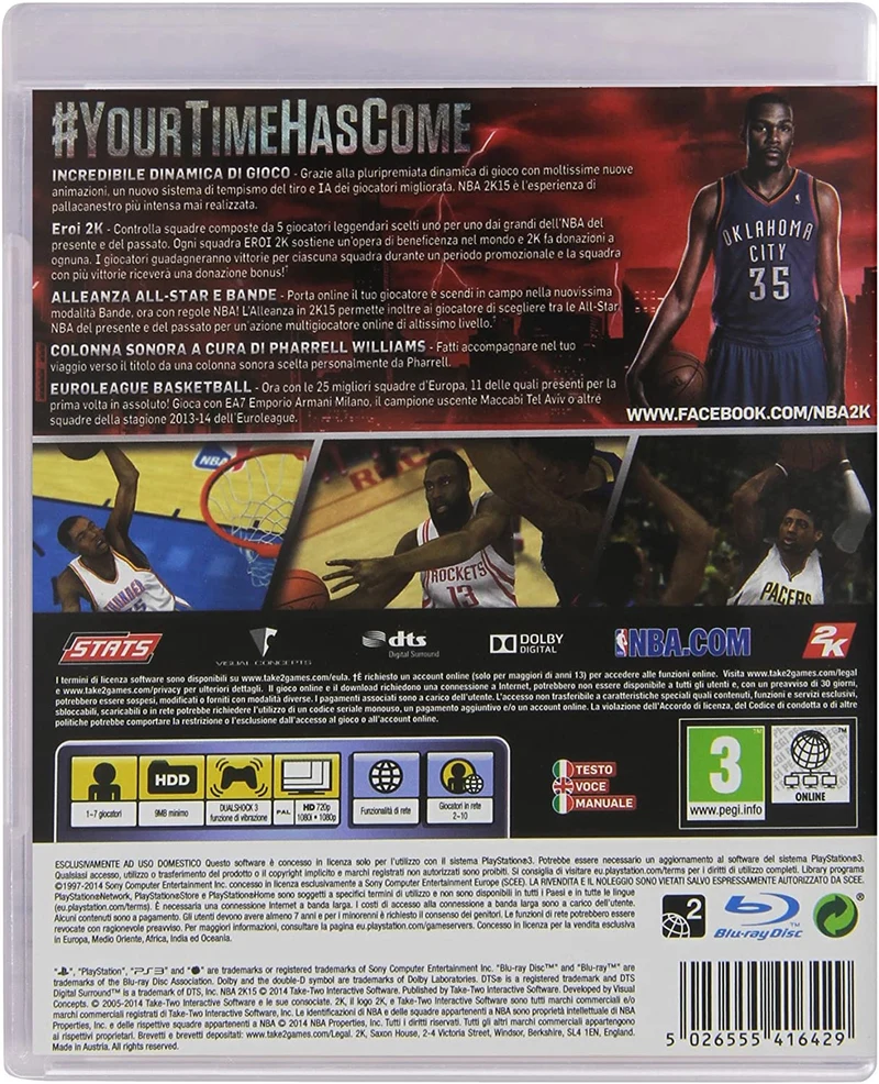 NBA 2K 15 PS3 (versione italiana)