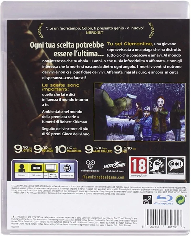 THE WALKING DEAD SEASON TWO PS3 (versione italiana)