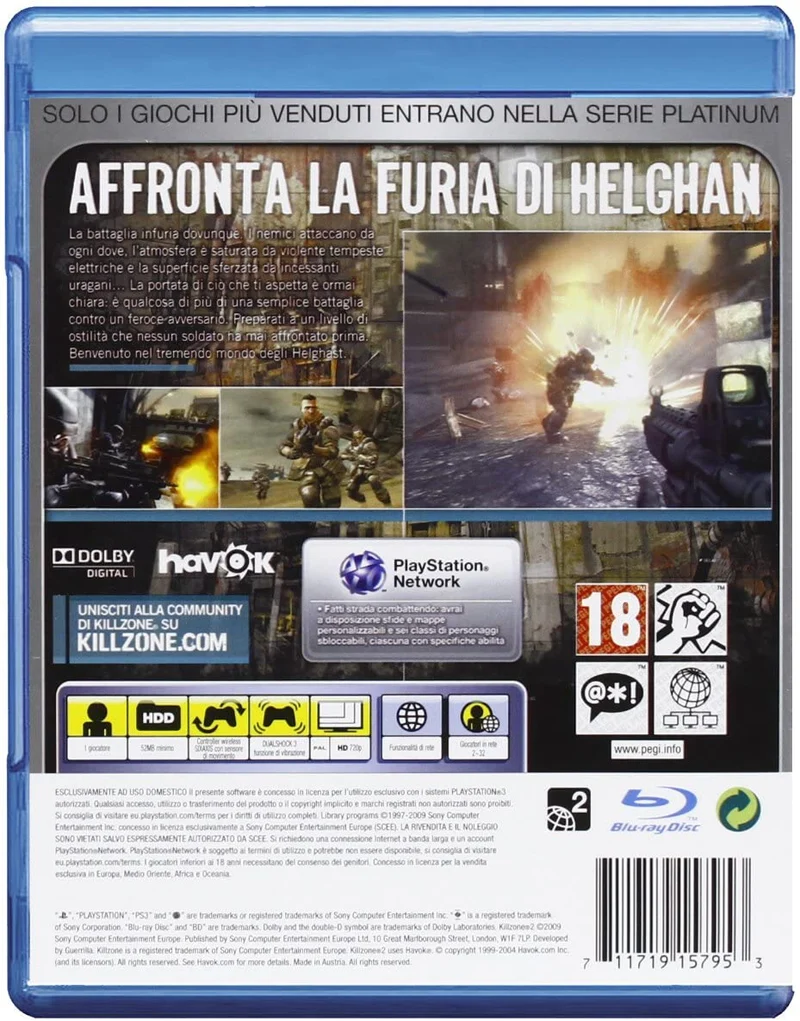KILLZONE 2 PS3 (platinum)