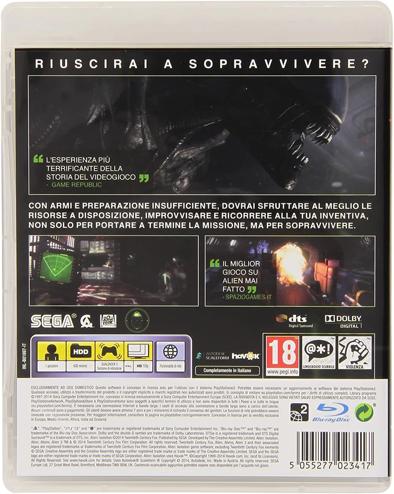 ALIEN ISOLATION PS3 (completamente in italiano)