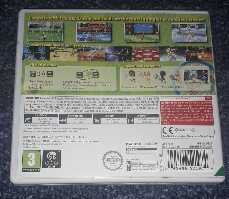 MARIO TENNIS OPEN NINTENDO 3DS EDIZIONE EUROPEA MULTILINGUA ITALIANO