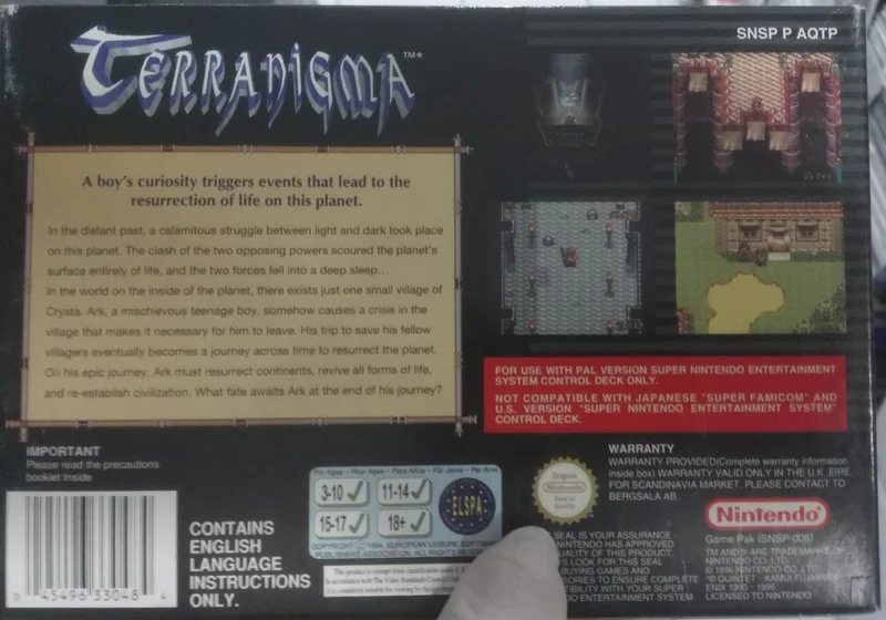 TERRANIGMA SUPER NINTENDO PAL GIG