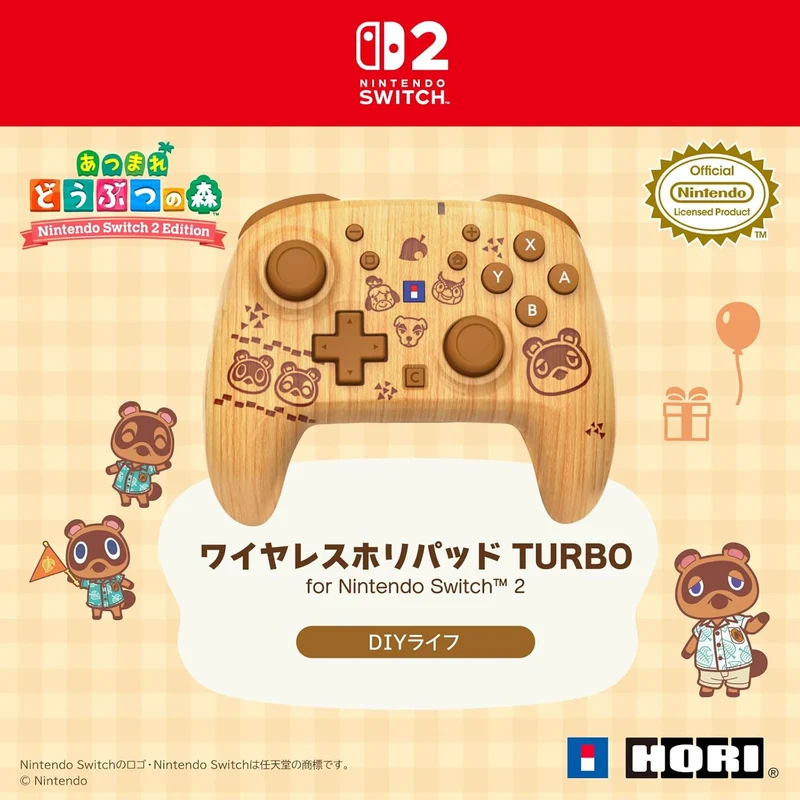 Hori Wireless Horipad TURBO for Nintendo Switch 2 [Animal Crossing DIY Life]