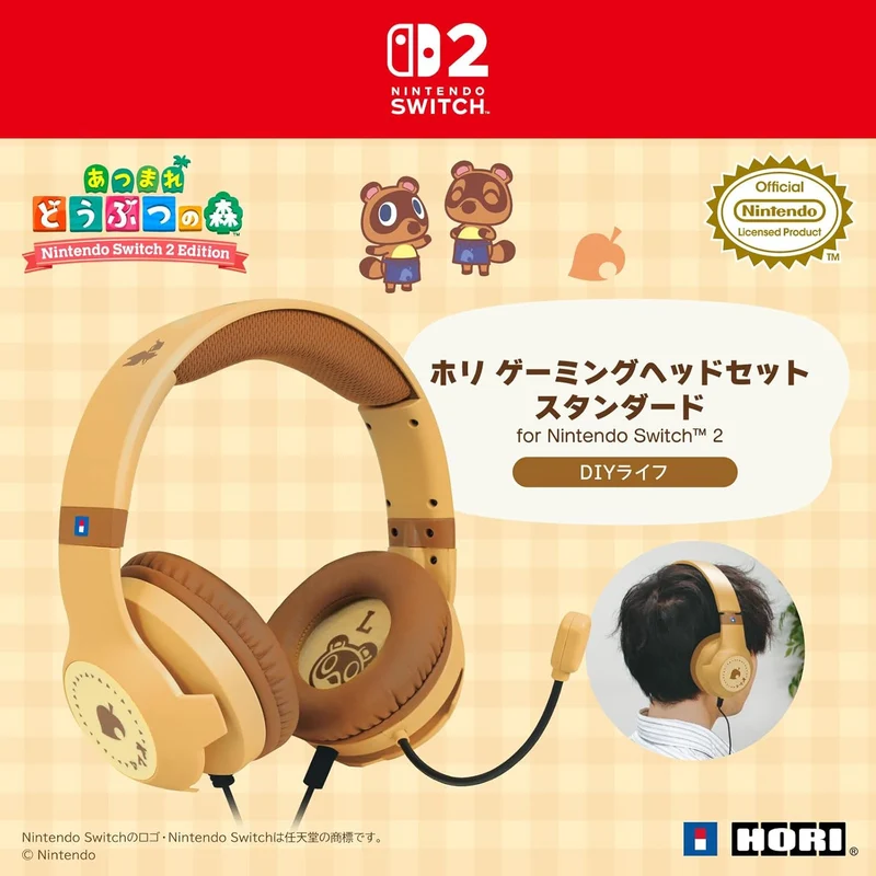 HORI Gaming Headset Standard for Nintendo Switch 2 [Animal Crossing DIY Life]