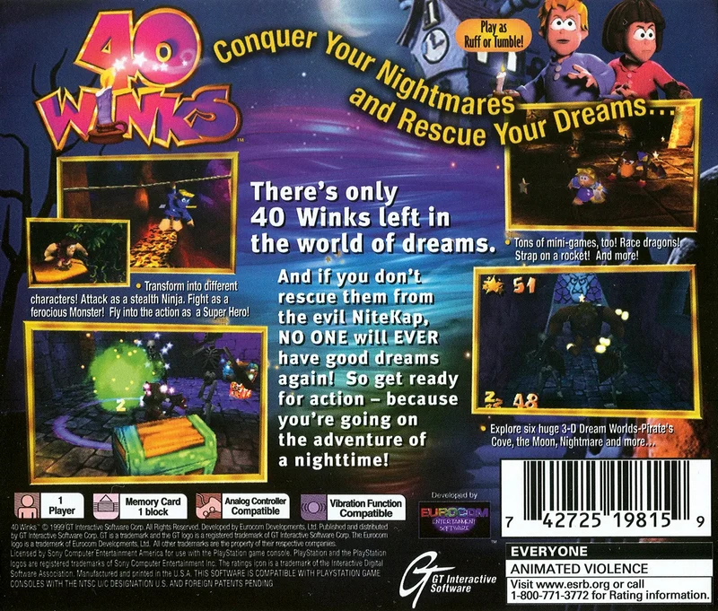 40 Winks - Sony PlayStation 1 (PS1)