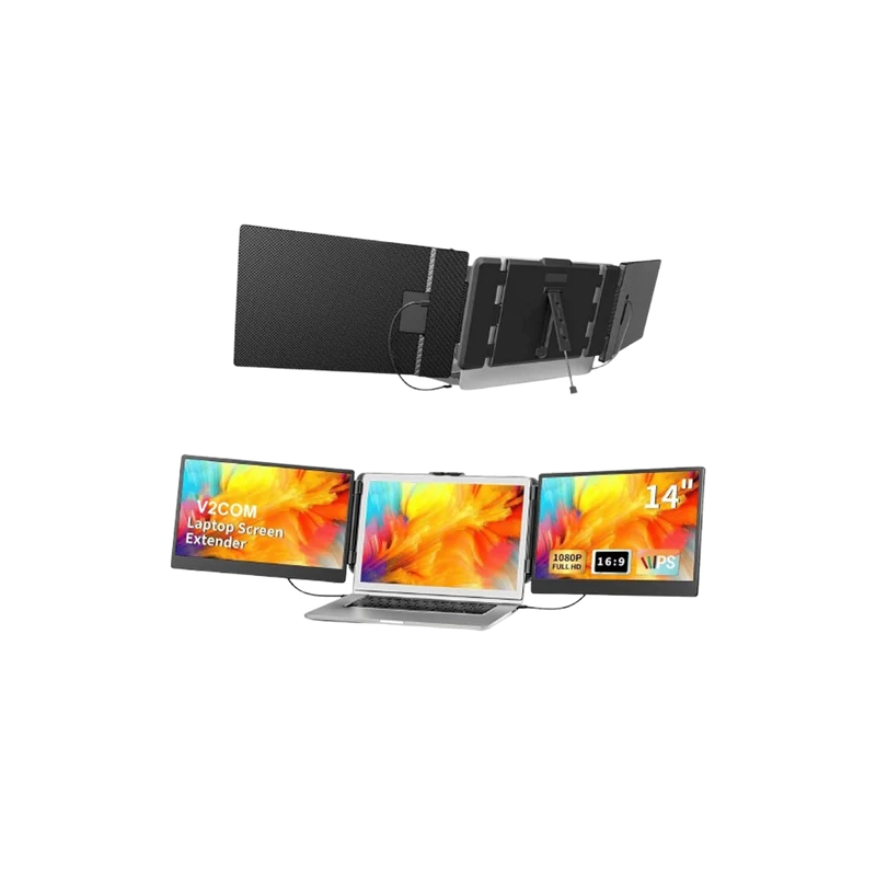 V2Com S2 14″ FHD 1080P Triple Portable Screen Extender