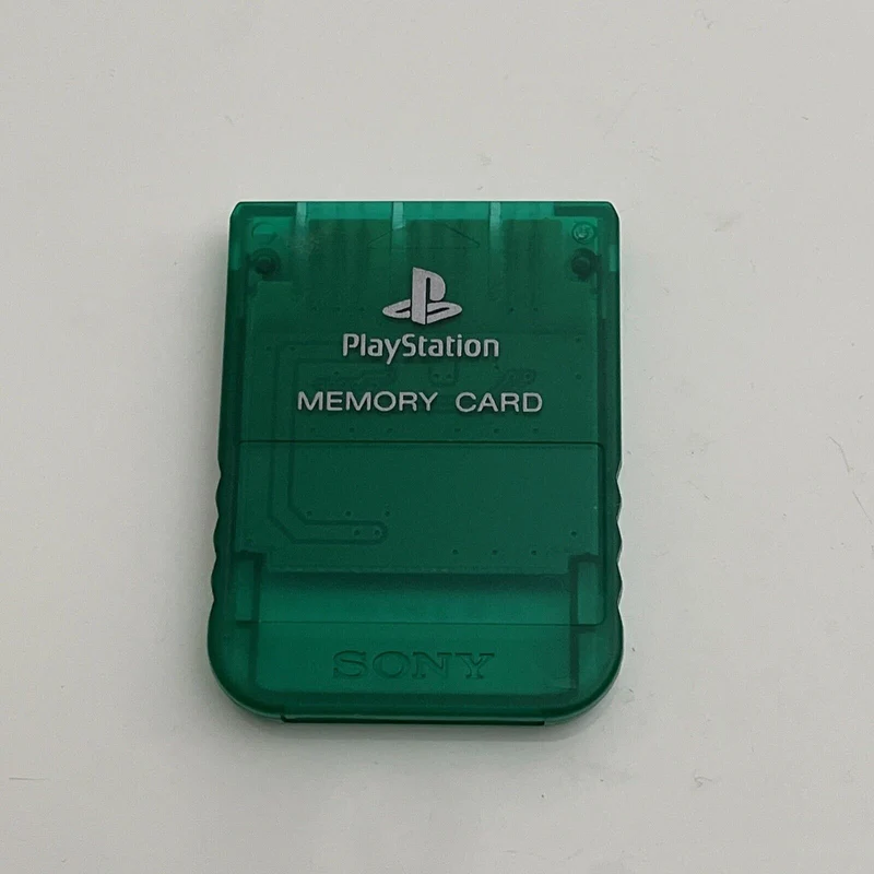 Sony PlayStation 1 PS1 Memory Card Clear Green (SCPH-1193)