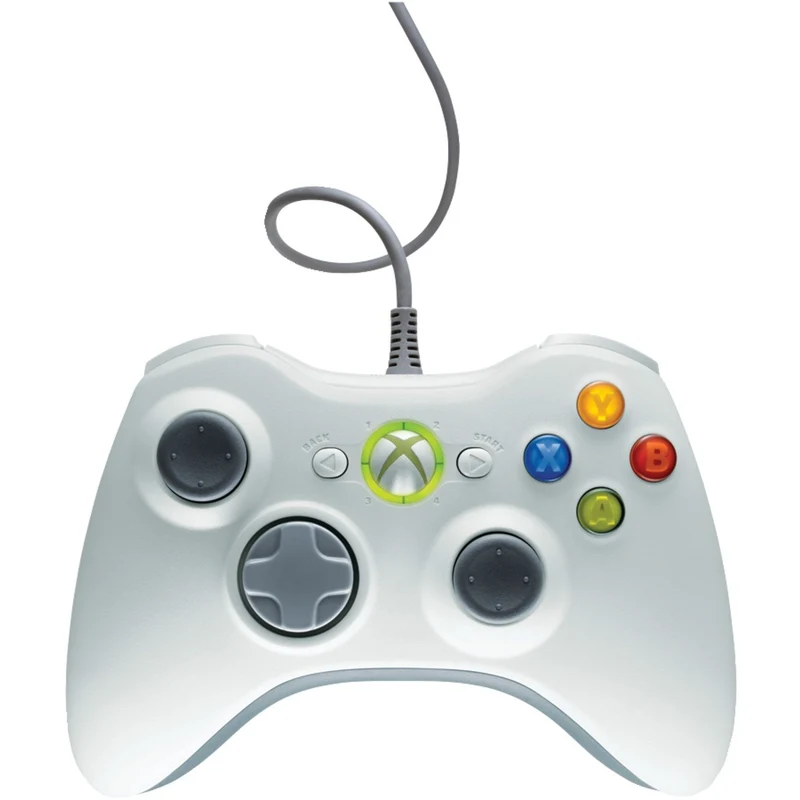 Microsoft Xbox 360 White Wired Controller